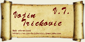 Vojin Tričković vizit kartica